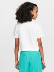 Blanco - Nike Cropped 100% Cotton T-Shirt - Imagen 2 de 4