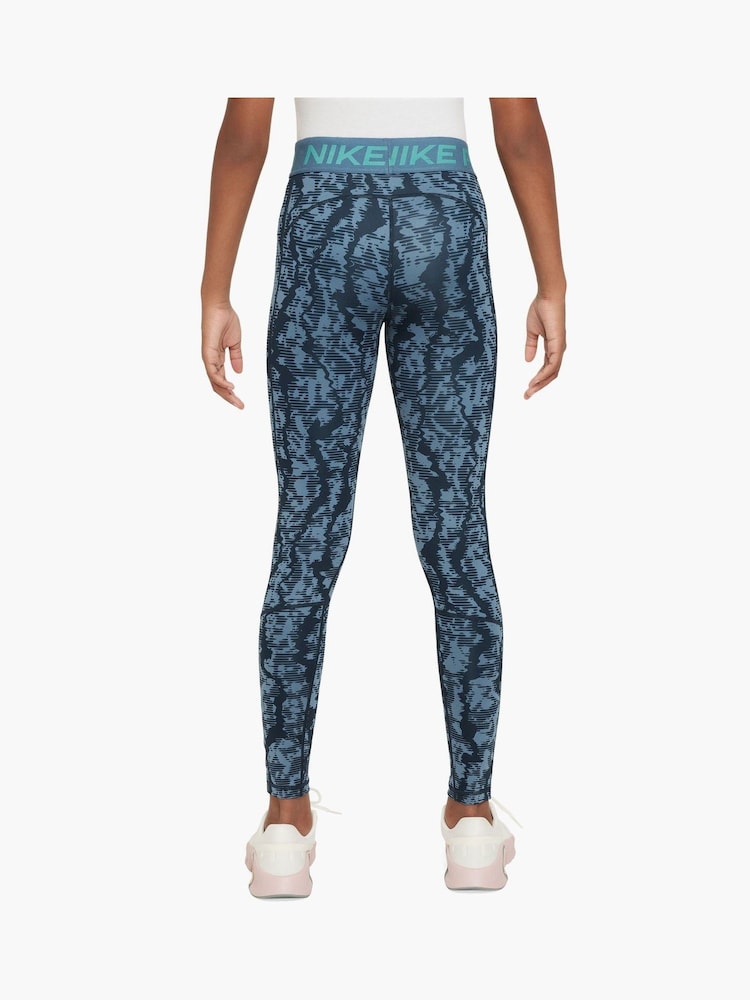 Nike Blue Print Pro Dri-FIT Leggings - Image 2 of 5
