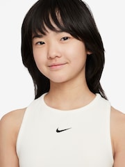 Белый - майка в рубчик Nike спортивная одежда - Image 3 of 4