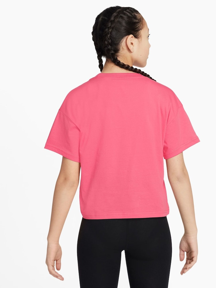 Nike Bright Pink Sportswear Boxy T-Shirt - Image 2 of 4