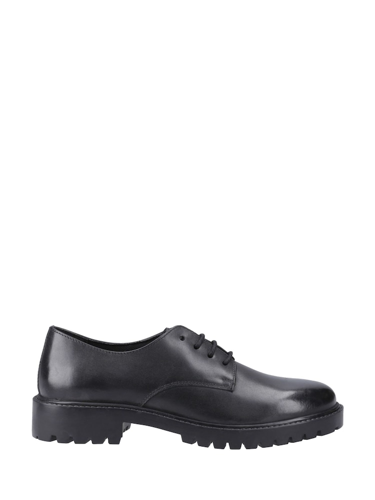 Hush Puppies Black Aubrey Lace Up Senior School Shoes - Image 1 of 5 Hush Puppies Black Aubrey Lace Up Senior School Shoes - Image 1 of 5