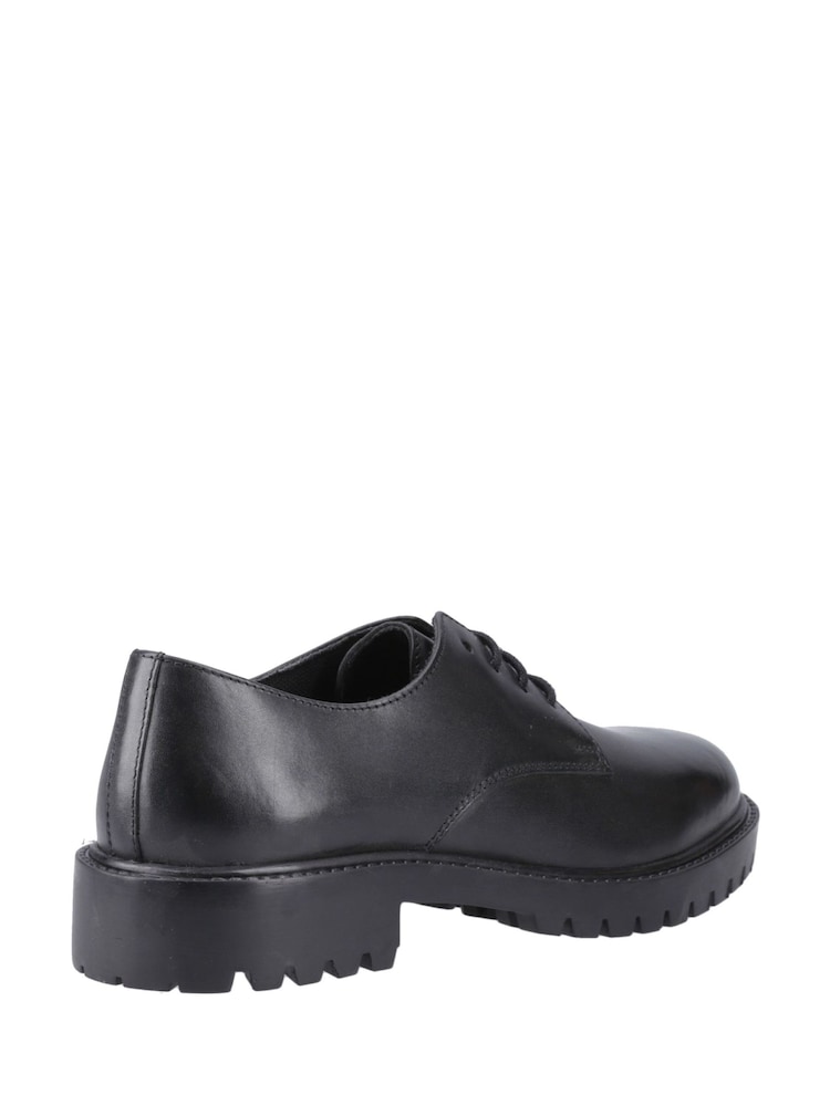 Hush Puppies Black Aubrey Lace Up Senior School Shoes - Image 2 of 5 Hush Puppies Black Aubrey Lace Up Senior School Shoes - Image 2 of 5