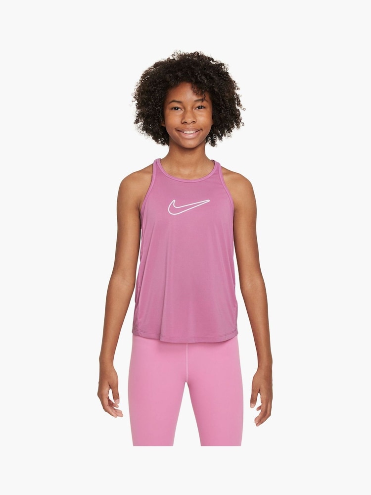Розовый - Nike Dri-FIT One Classic Tank Vest Top - Image 1 of 3