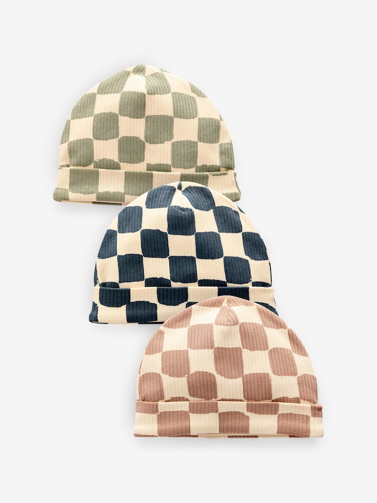 modra - 100% Cotton Jersey čepica klobuki in kape; pokrivala 3 komplet (0-18mths) - Slika 1 iz 5