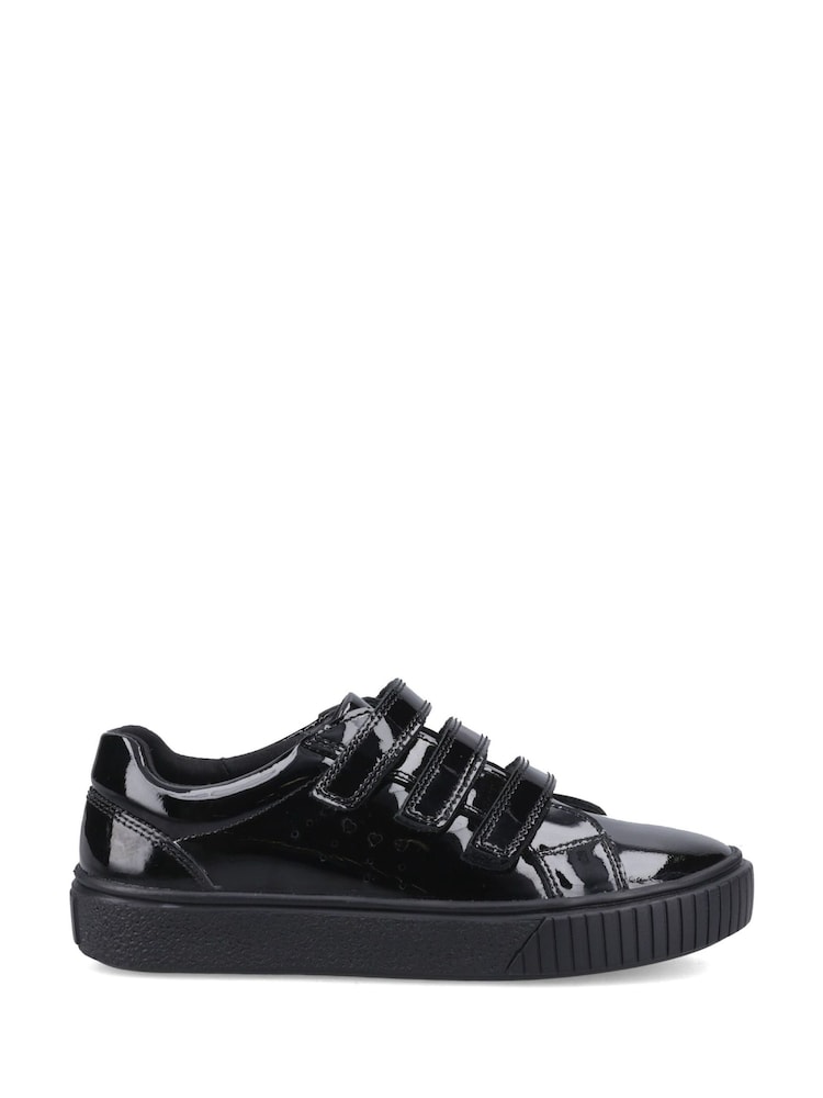Hush Puppies Black Elsie Touch Fastening Senior School Shoes - Image 1 of 5