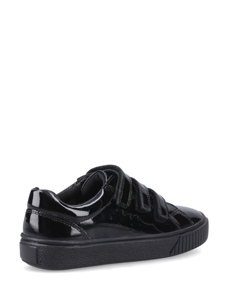 Hush Puppies Black Elsie Touch Fastening Senior School Shoes - Image 2 of 5