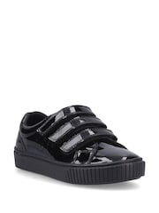 Hush Puppies Black Elsie Touch Fastening Senior School Shoes - Image 3 of 5