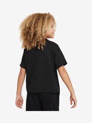 Nike Black Multi Coloured Logo 100% Cotton T-Shirt - Image 2 of 3
