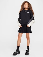 Čierna - Nike Club Fleece Boxy Crewneck Sweatshirt - Obrázok 3 z 3
