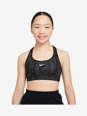 Nike Black Pro Swoosh Reversible All-Over Print Sports Bra - Image 1 of 6