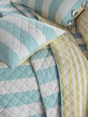 Laura Ashley Seaspray Lille Stripe 100% Cotton Duvet Cover and Pillowcase Set - Image 2 of 7