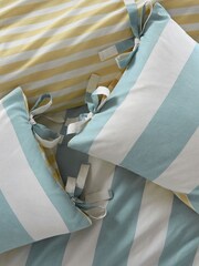 Laura Ashley Seaspray Lille Stripe 100% Cotton Duvet Cover and Pillowcase Set - Image 3 of 7