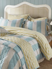 Laura Ashley Set of 2 Seaspray Lille Stripe 100% Cotton Pillowcases - Image 1 of 5