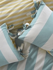 Laura Ashley Set of 2 Seaspray Lille Stripe 100% Cotton Pillowcases - Image 2 of 5