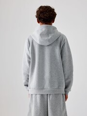 Nike Grey Club Varsity Logo French Terry Hoodie - Image 3 of 5