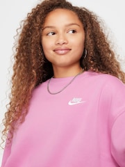 Nike Club Fleece Boxy Crewneck свитшот - Image 3 of 4