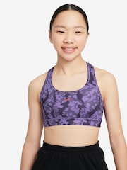 Nike Purple Print Pro Swoosh Reversible All-Over Print Sports Bra - Image 1 of 3