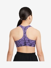 Nike Purple Print Pro Swoosh Reversible All-Over Print Sports Bra - Image 2 of 3