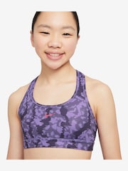 Nike Purple Print Pro Swoosh Reversible All-Over Print Sports Bra - Image 3 of 3