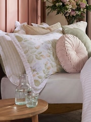 Laura Ashley Set of 2 Pale Sage Orisia Peony 100% Cotton Pillowcases - Image 1 of 4