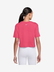 Živo roza - Nike Pro Short-Sleeve Cropped T-Shirt - Slika 2 iz 3