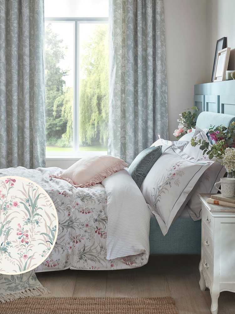 Laura Ashley Soft Natural Mosedale Posy 100% Cotton Duvet Cover and Pillowcase Set - Image 2 of 4