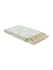 Laura Ashley Dark Duckegg Lloyd 100% Cotton Throw - Image 2 of 3