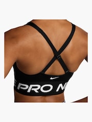 Nike Black Pro Indy Plunge Medium Support Padded Sports Bra - Image 7 of 7