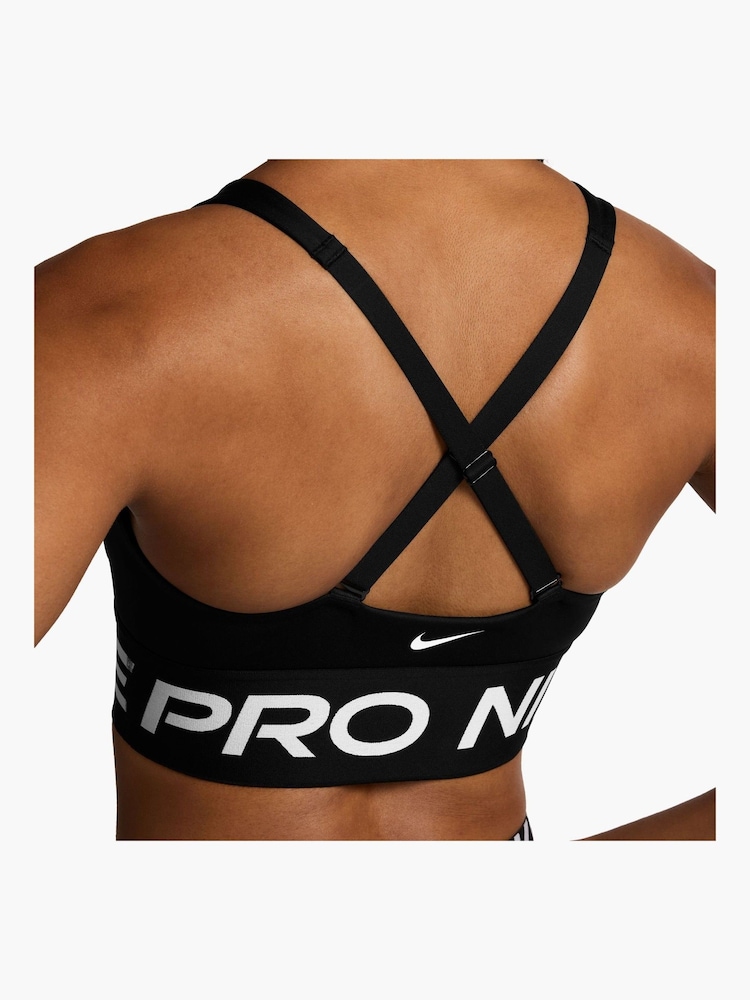 Nike Black Pro Indy Plunge Medium Support Padded Sports Bra - Image 7 of 7