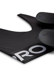 Nike Black Pro Indy Plunge Medium Support Padded Sports Bra - Image 8 of 8