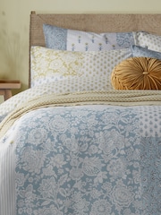 Laura Ashley Set of 2 Pale Seaspray Laurissa Patchwork 100% Cotton Pillowcases - Image 1 of 1