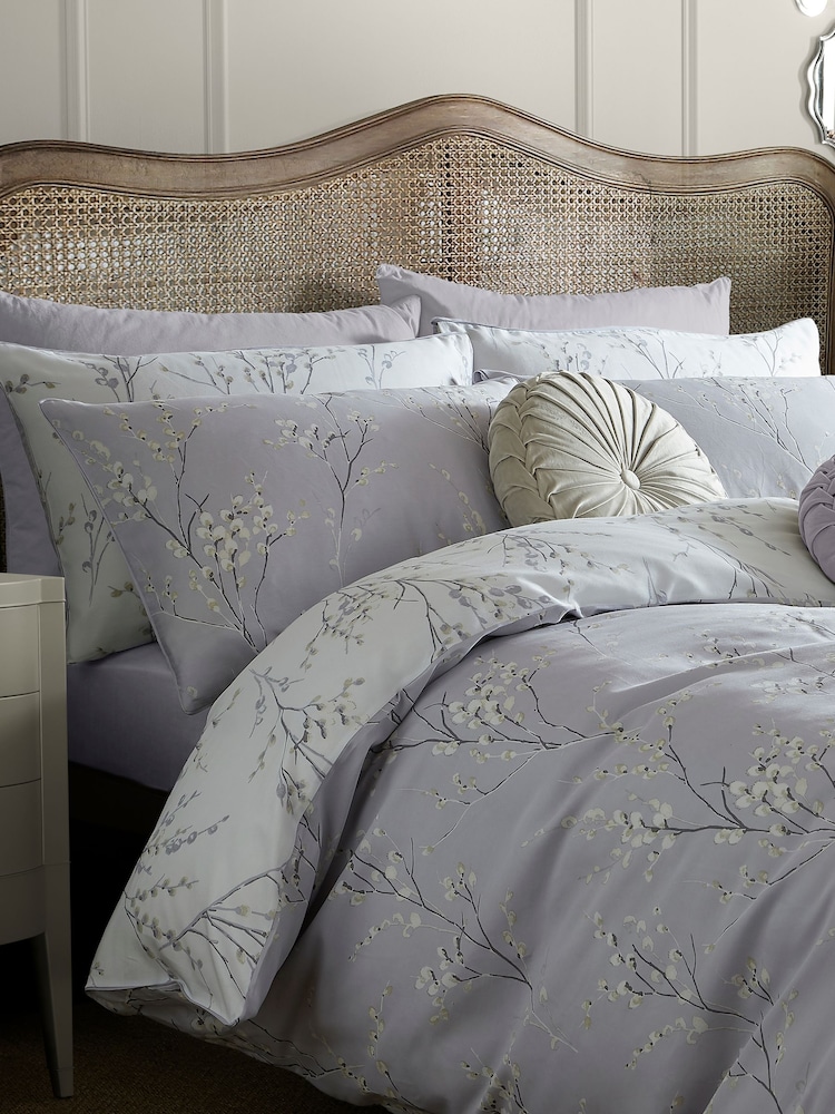 Laura Ashley Set of 2 Lavender Pussy Willow 100% Cotton Pillowcases - Image 1 of 4