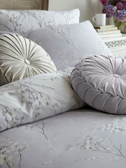 Laura Ashley Set of 2 Lavender Pussy Willow 100% Cotton Pillowcases - Image 2 of 4