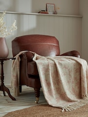 Laura Ashley Plaster Pink Lloyd 100% Cotton Throw - Image 1 of 3