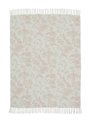 Laura Ashley Plaster Pink Lloyd 100% Cotton Throw - Image 2 of 3