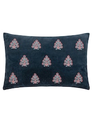 Riva Paoletti Rennes Cotton Velvet Embroidered Cushion - Изображение 1 из 5
