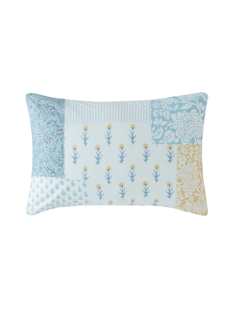 Laura Ashley Pale Seaspray Laurissa Patchwork 100% Cotton Duvet Cover and Pillowcase Set - Image 3 of 5