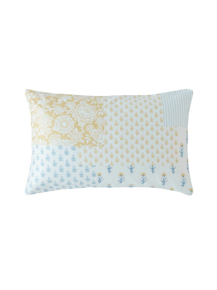 Laura Ashley Pale Seaspray Laurissa Patchwork 100% Cotton Duvet Cover and Pillowcase Set - Image 4 of 5