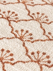 Yard Pecan Brown Saku Blossom Fringed 100% Cotton Throw - Image 2 of 2