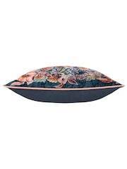 Wylder Tropics Multicolour Aquess Floral Viscose Velvet 100% Cotton Cushion - Image 5 of 6