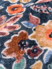 Wylder Tropics Multicolour Aquess Floral Viscose Velvet 100% Cotton Cushion - Image 6 of 6