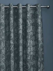 Laura Ashley Midnight Lloyd Eyelet Lined Curtains - Image 2 of 3