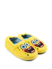 Vanilla Underground Yellow Spongebob Kids Character Slippers - Image 2 of 4