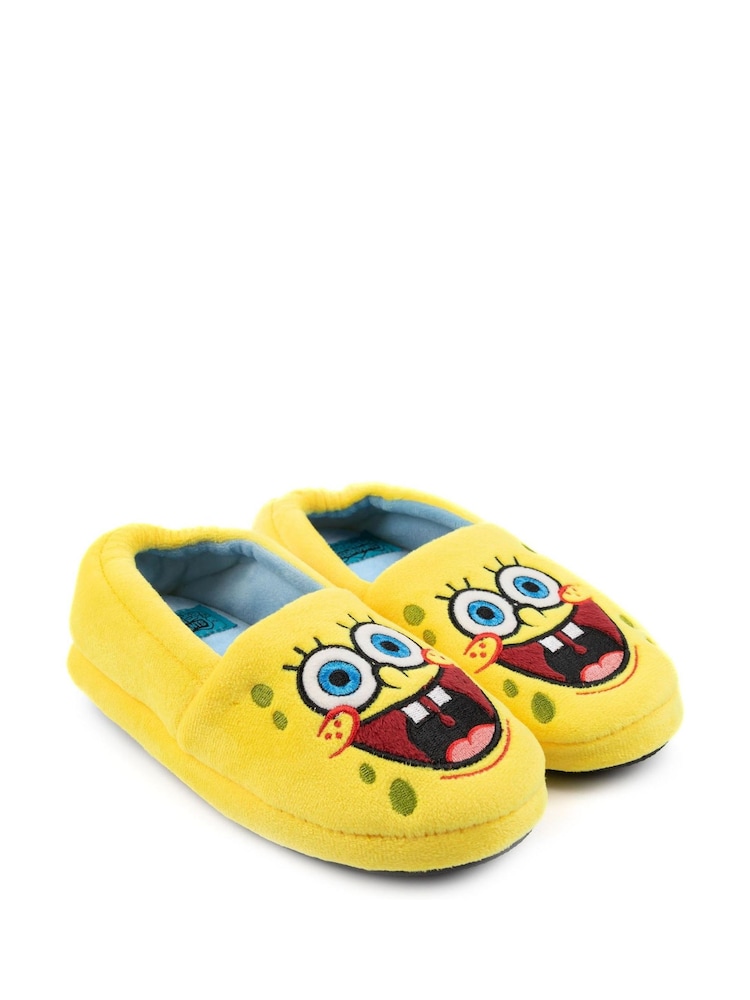 Vanilla Underground Yellow Spongebob Kids Character Slippers - Image 2 of 4