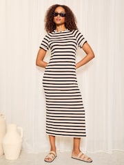 Friends Like These Cream Straight Short Sleeve T-Shirt Dress - Image 1 of 4