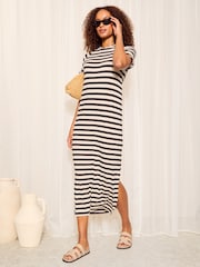 Friends Like These Cream Straight Short Sleeve T-Shirt Dress - Image 3 of 4