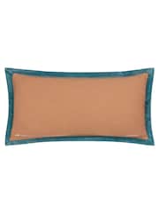Riva Paoletti RoseFrench Blue Casa Embroidered Cotton Velvet Cushion - Image 2 of 5