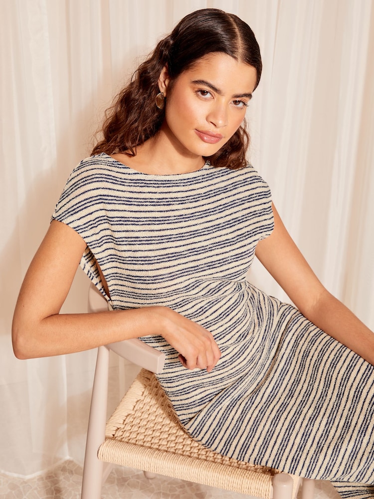 Friends Like These Cream Straight Crochet T-Shirt Dress - Image 2 of 4