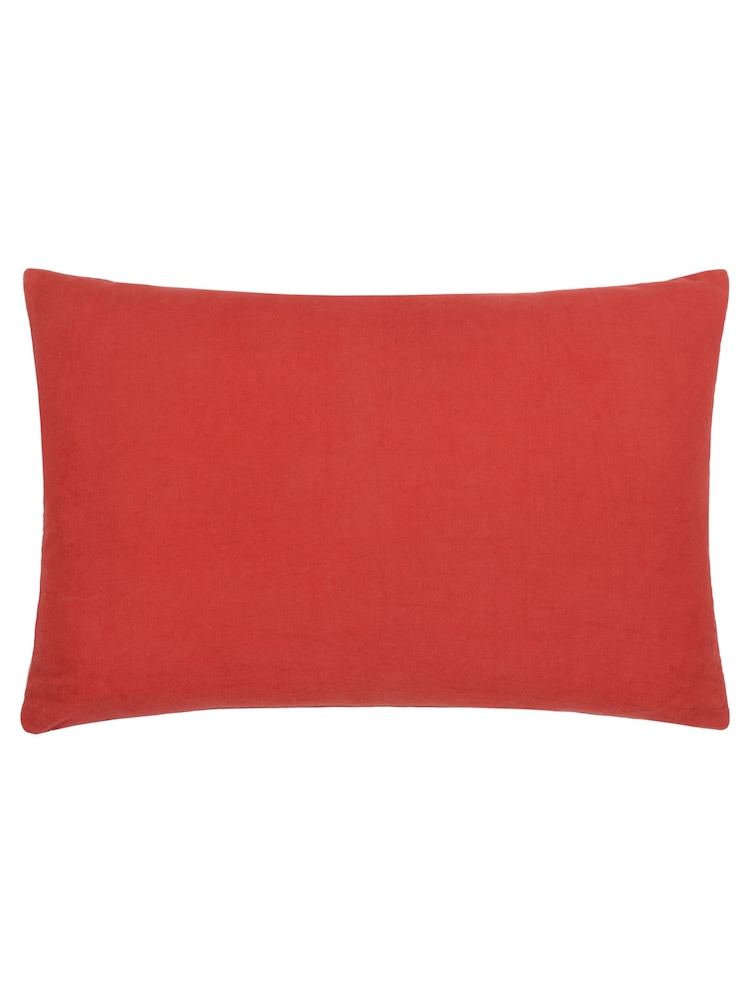 Riva Paoletti Rennes Cotton Velvet Embroidered Cushion - Изображение 2 из 5