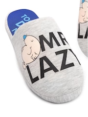 Vanilla Underground Grey Mr Men Winter Slippers - Image 3 of 4